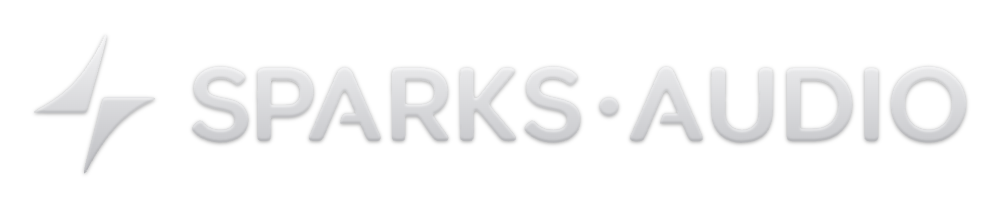 Sparks Audio, for dark backgrounds